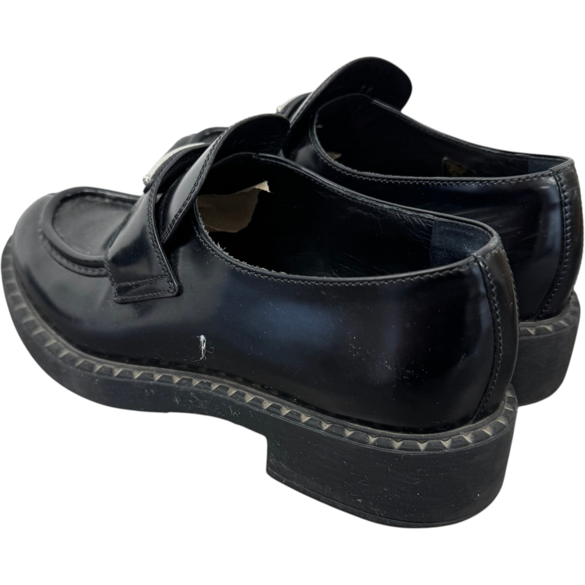 Women's Chocolate Brushed Leather Loafers Black Size UK 6 / EU 39 - Photo 8