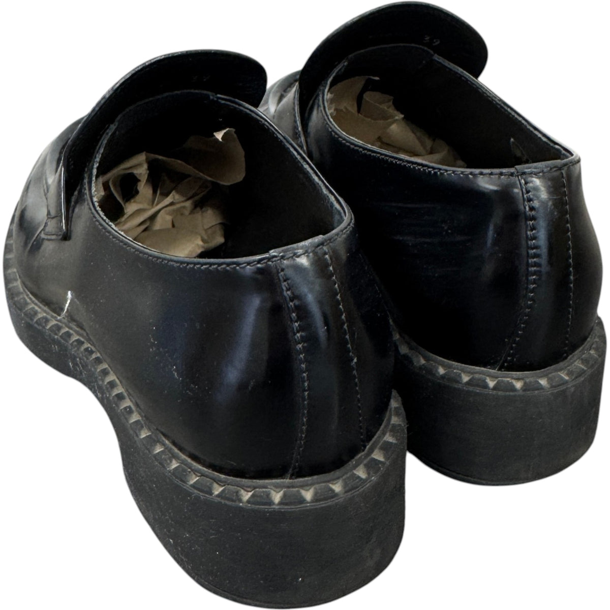 Women's Chocolate Brushed Leather Loafers Black Size UK 6 / EU 39 - Photo 9