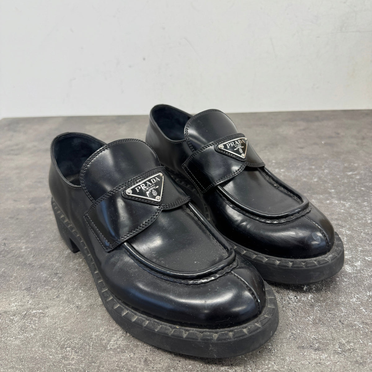 Women's Chocolate Brushed Leather Loafers Black Size UK 6 / EU 39 - Photo 12