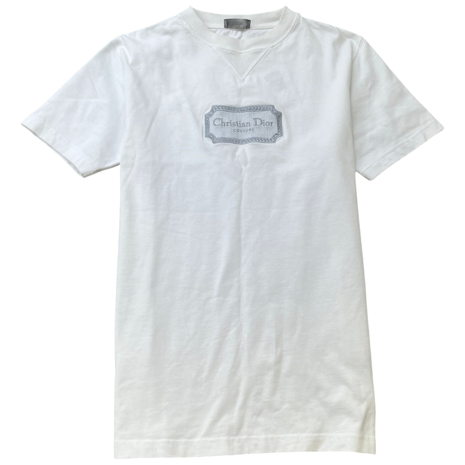 Men's Embroidered Logo T-Shirt White Size XXS - Photo 1