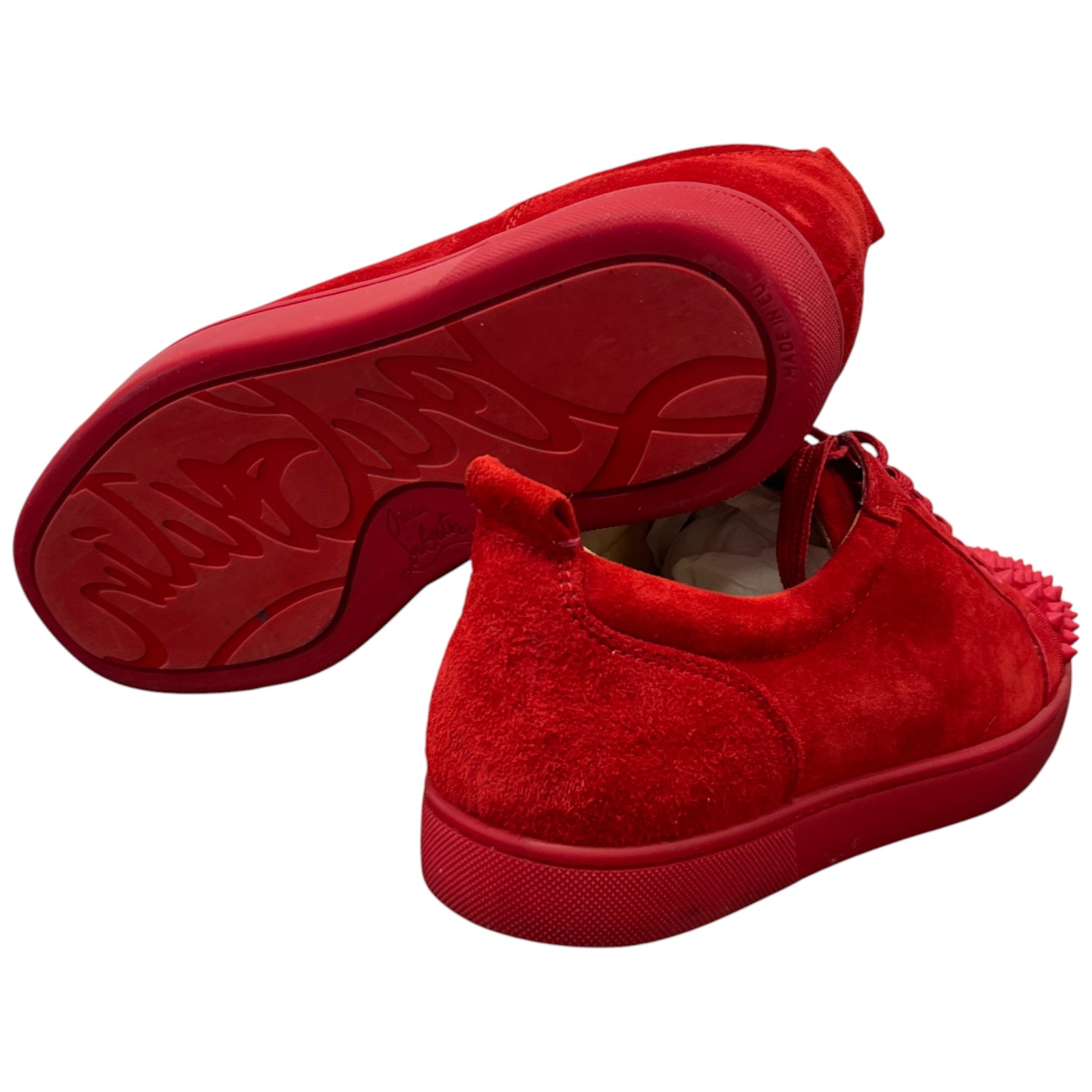 Men's Louis Junior Spikes Flat Low Trainers Red Size EU 41 / UK 7 - Photo 10