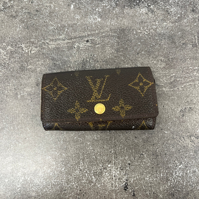 Women's Mini Monogram Key Keyring Brown