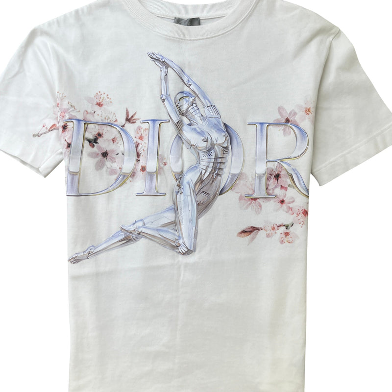 Men's Logo Print T-Shirt White Size XS