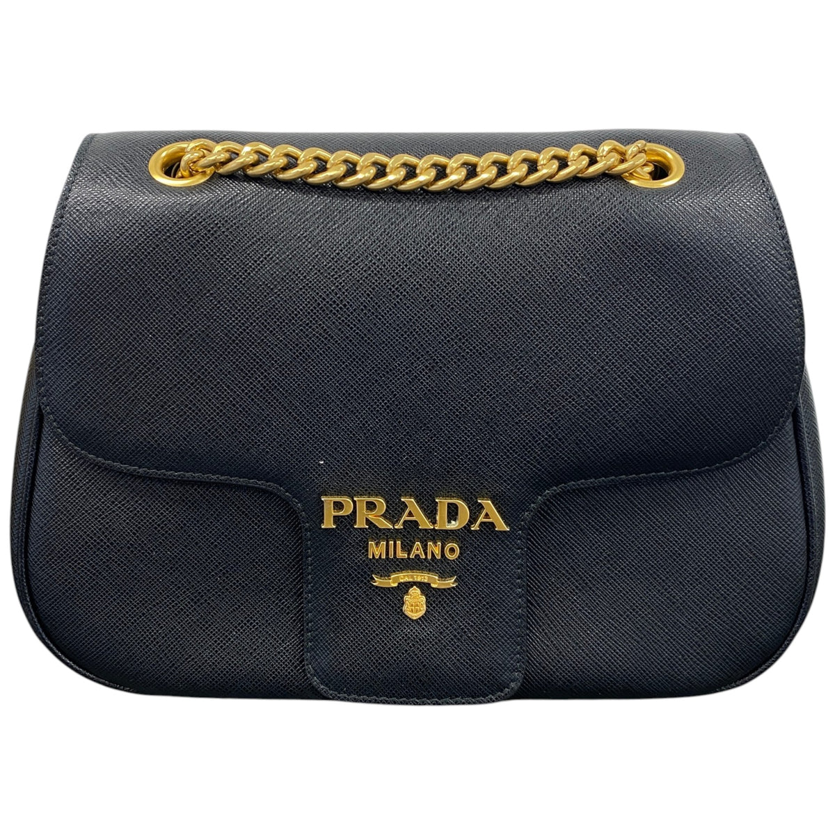 Women's Saddle Chain Flap Handbag Black - Photo 3