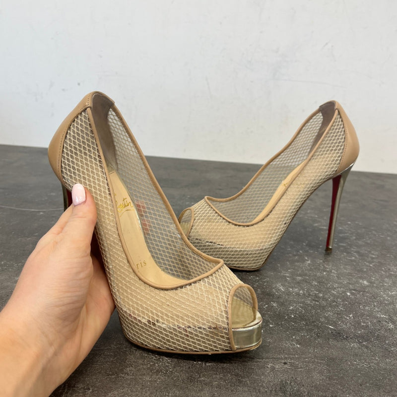 Women's Very Rete Mesh Heels Beige Size EU 35.5 / UK 2.5