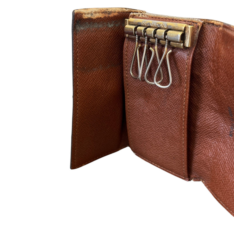 Women's Mini Monogram Key Keyring Brown