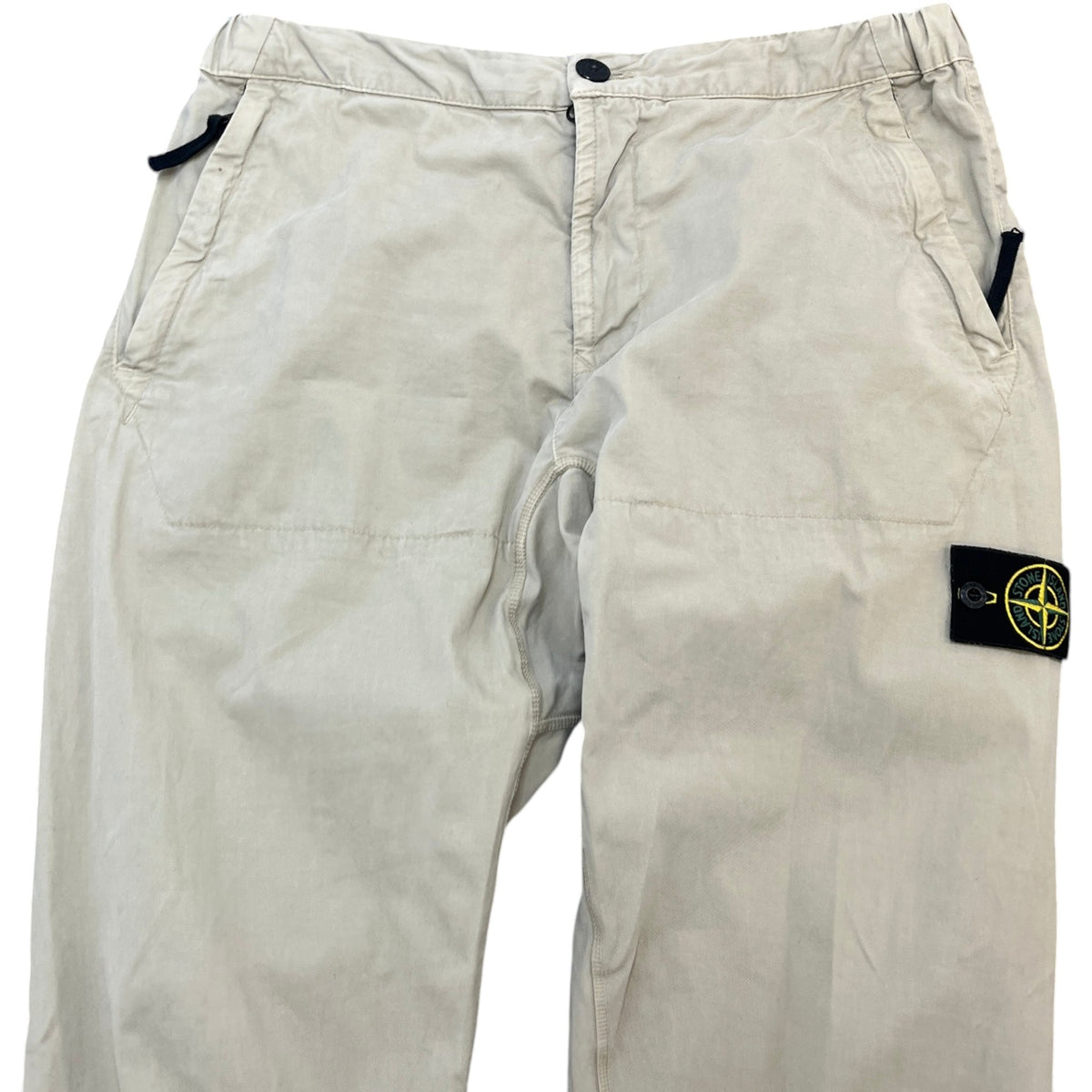 Men's Applique Logo Trousers Beige Size L / W34 - Photo 5
