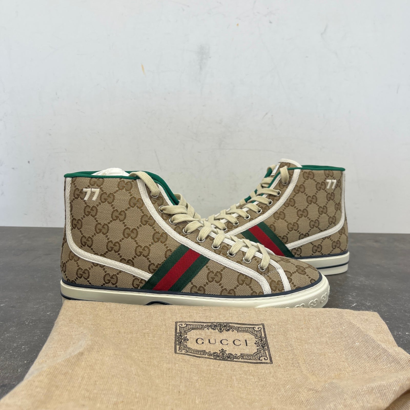 Men's Tennis 1977 High Trainers Beige Size UK 8 / EU 42 - Photo 12