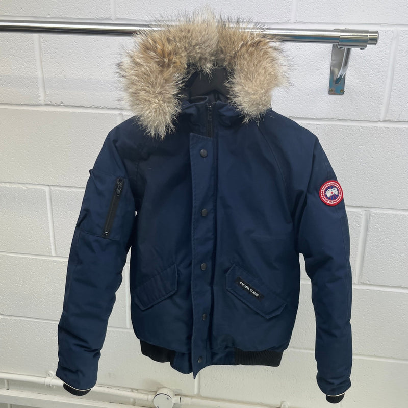 Boy's Kids Chilliwack Bomber Down Jacket Navy Size 14 years