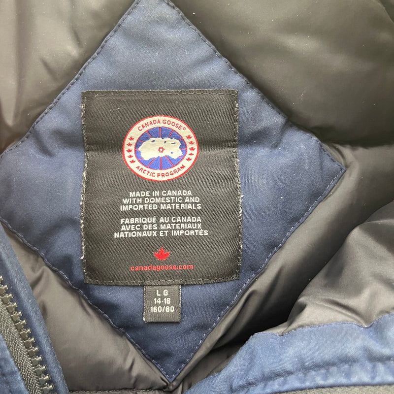 Boy's Kids Chilliwack Bomber Down Jacket Navy Size 14 years