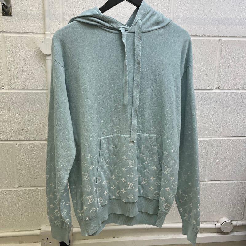 Men's Monogram Gradient Hoodie Blue Size M