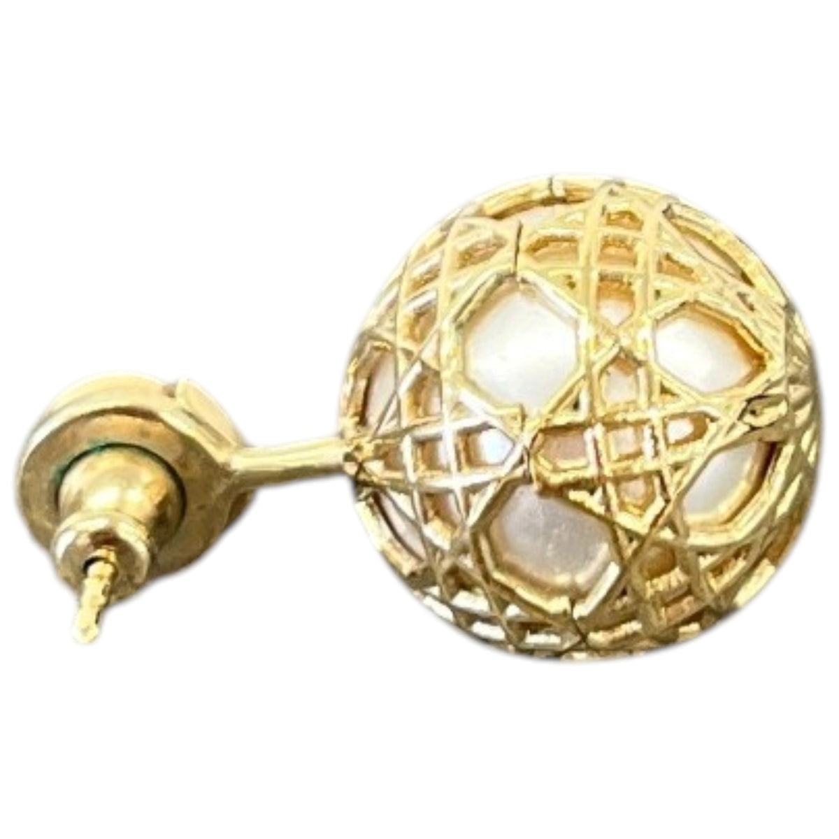 Women's Secret Cannage Pearl Earrings Gold - Photo 7