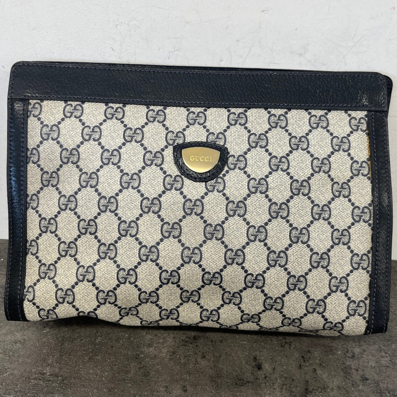 Women's GG Monogram Clutch Navy