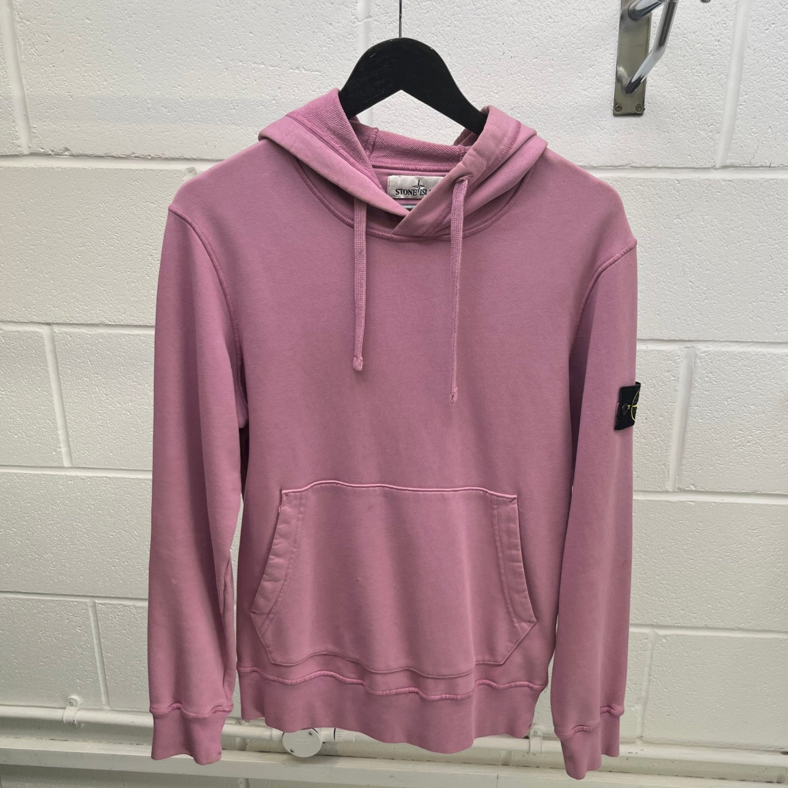 Men's Applique Logo Hoodie Pink Size S - Photo 8