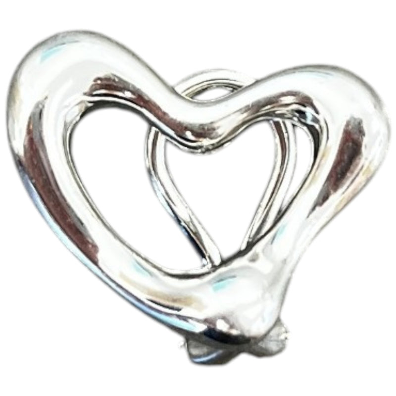 Women's Elsa Peretti Heart Clip On Earrings Silver