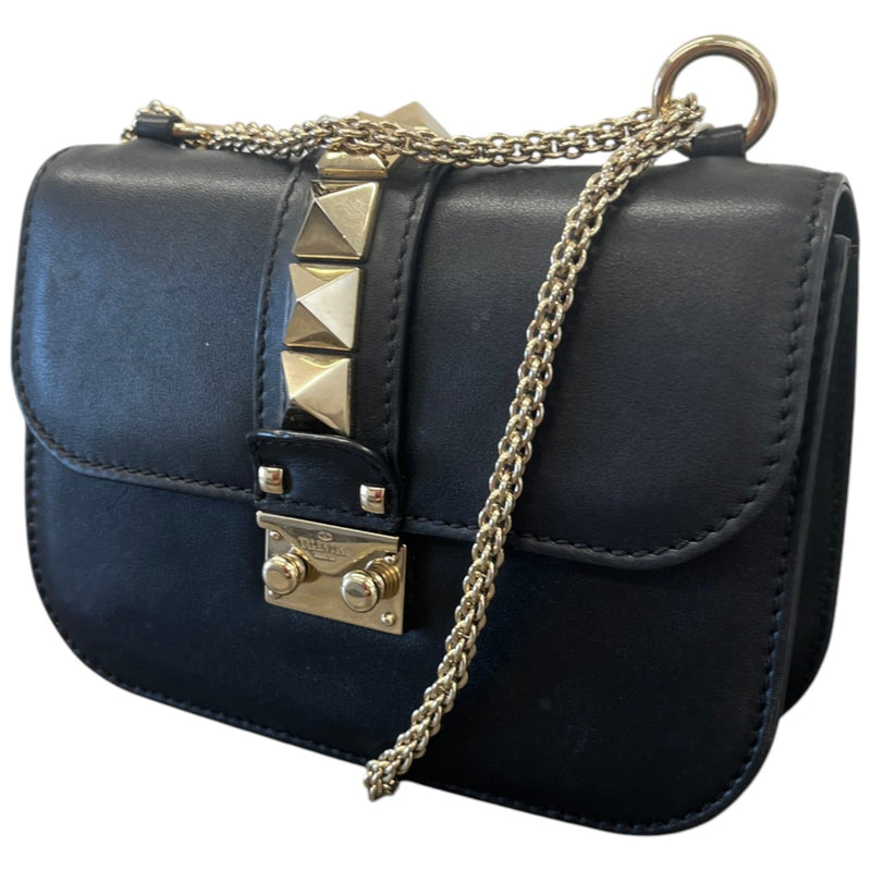 Women's Glam Lock Small Flap Bag Black