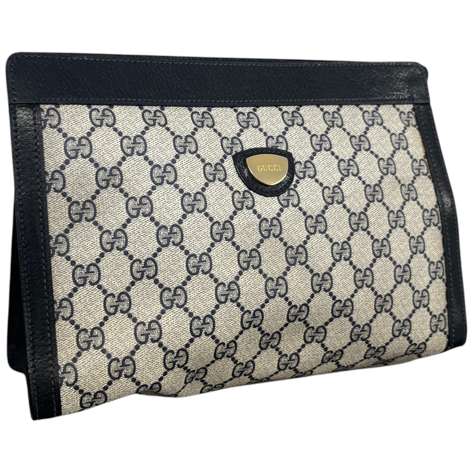 Women's GG Monogram Clutch Navy - Photo 3