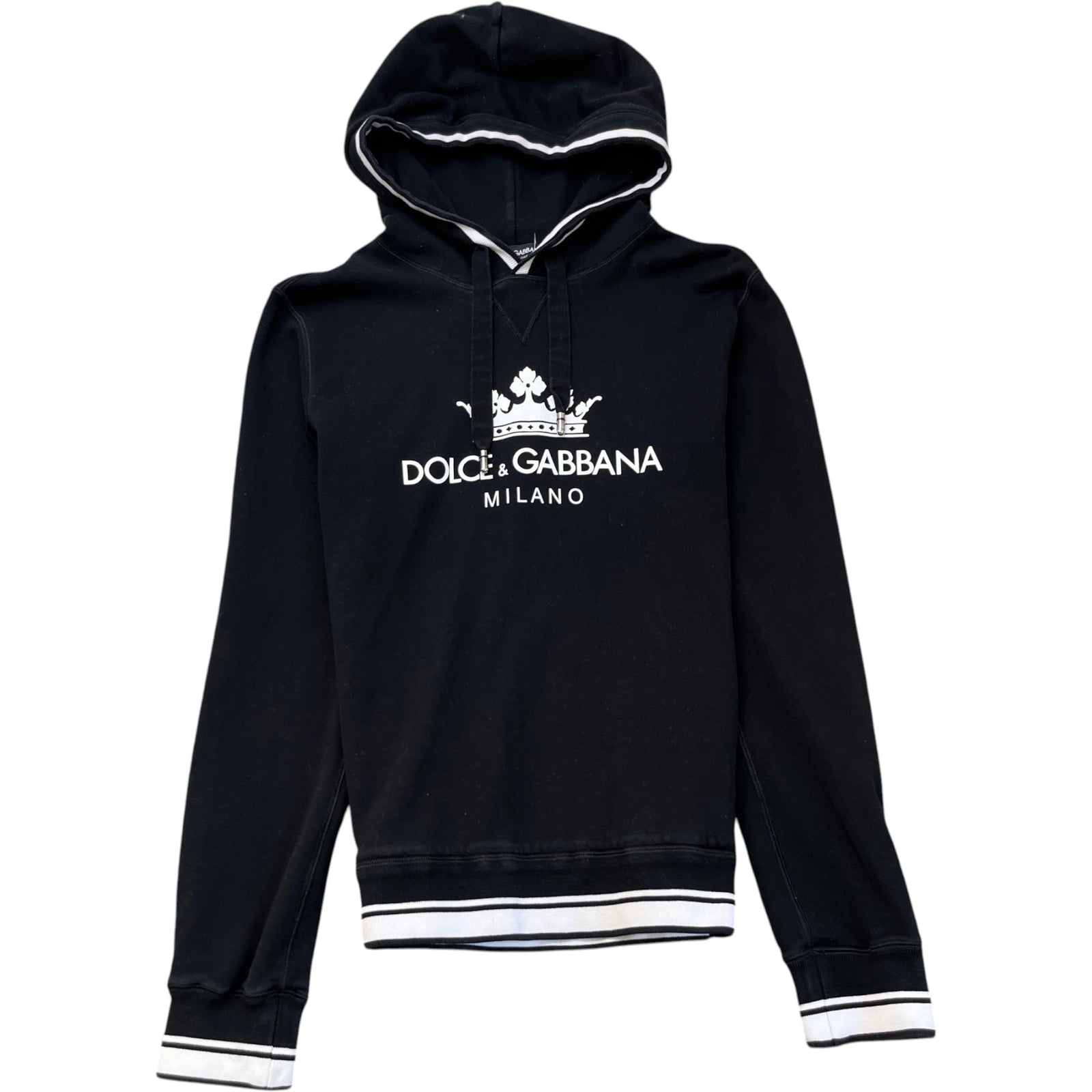 Men's Logo Print Hoodie Black Size IT 46 / UK S - Photo 1
