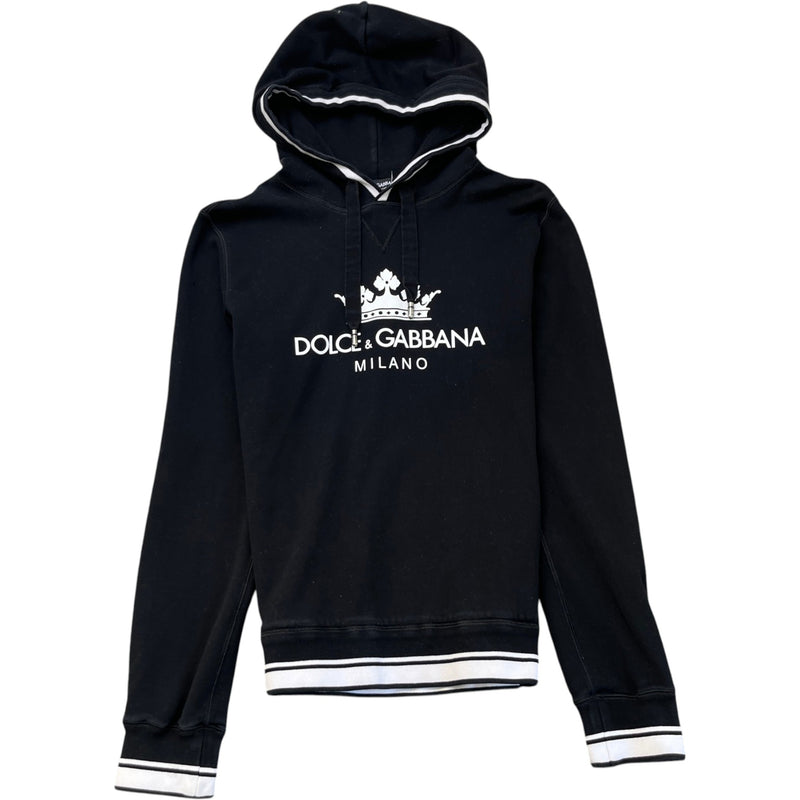 Men's Logo Print Hoodie Black Size IT 46 / UK S