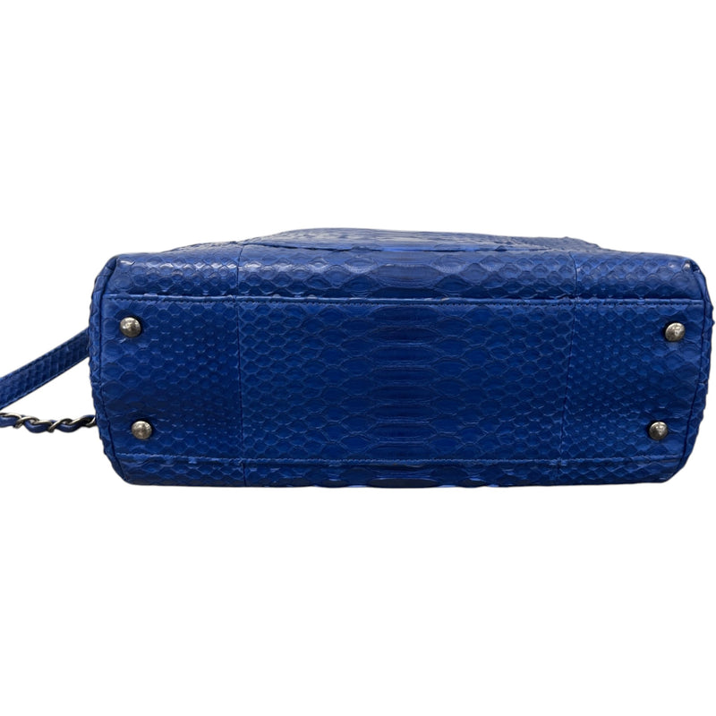 Women's Small Python Coco Handle Handbag Blue