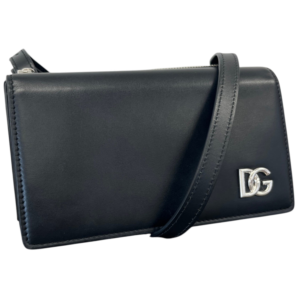 Women's DG Logo Crossbody Bag Black - Photo 4