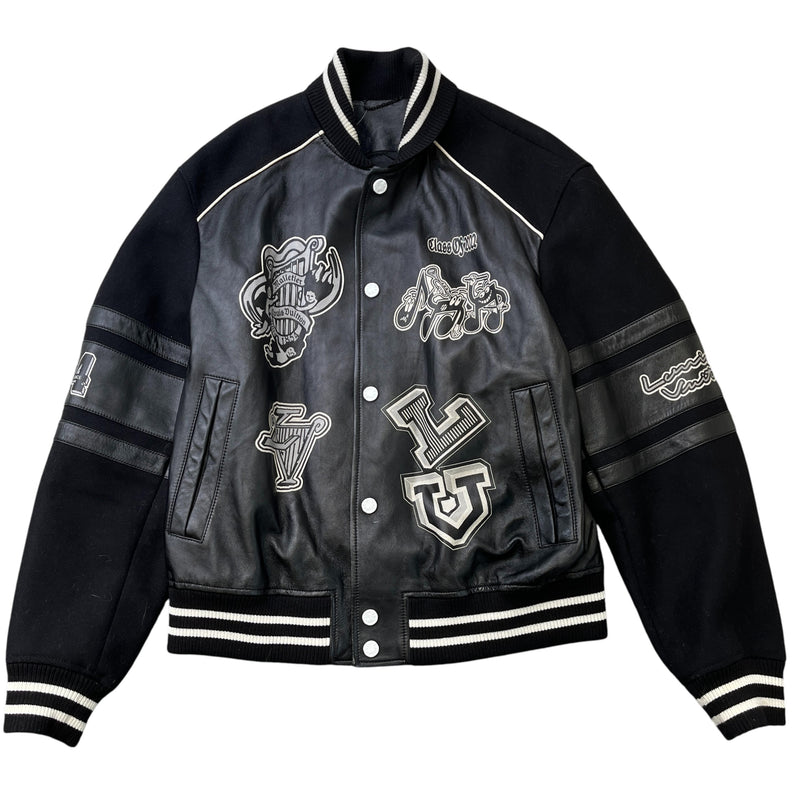 Men's Lv Musical Varsity Jacket Black Size IT 54 / XXL