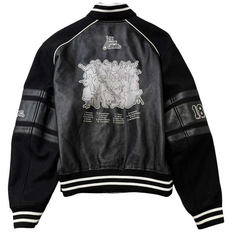 Men's Lv Musical Varsity Jacket Black Size IT 54 / XXL