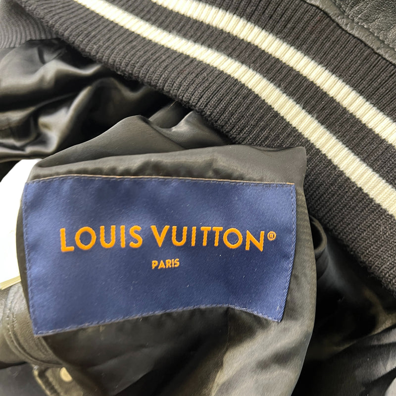 Men's Lv Musical Varsity Jacket Black Size IT 54 / XXL