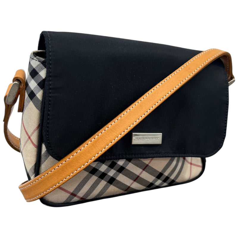 Women's Checkered Crossbody Bag Black