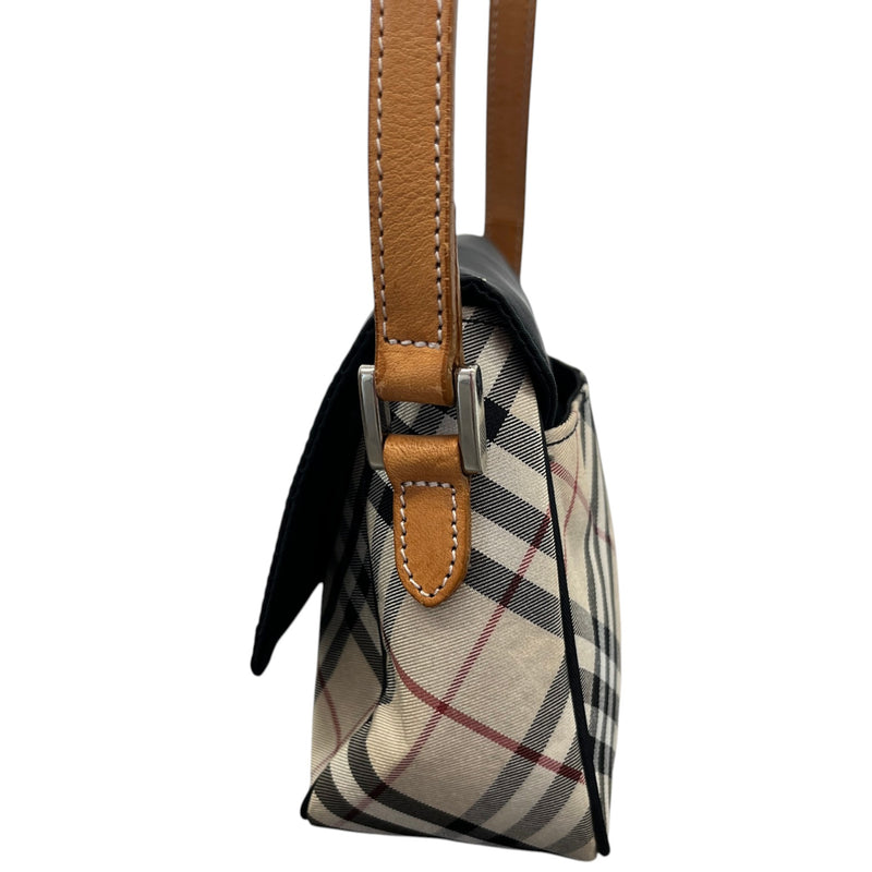 Women's Checkered Crossbody Bag Black