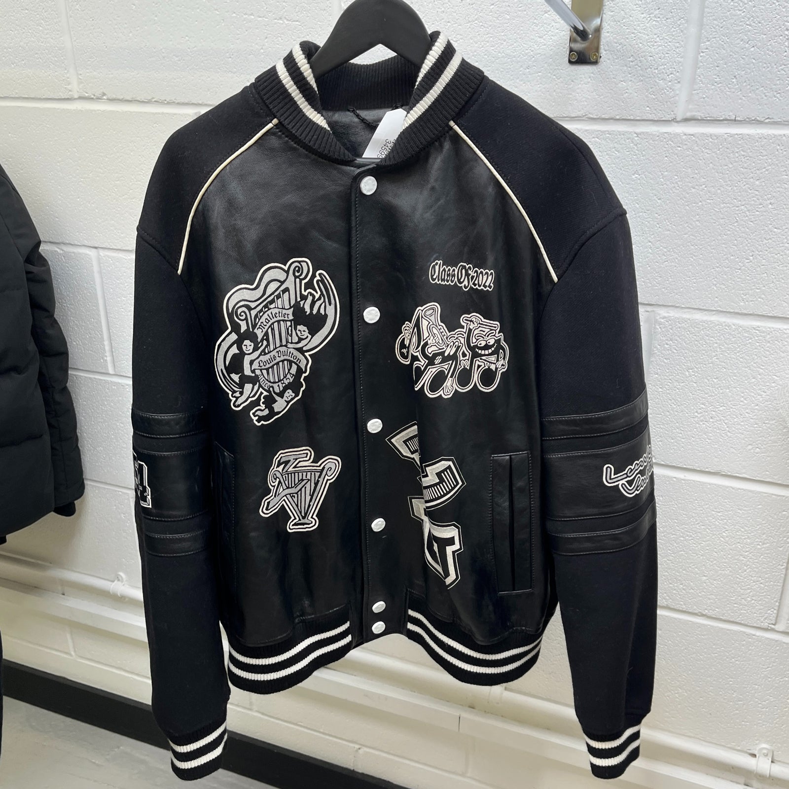 Men's Lv Musical Varsity Jacket Black Size IT 54 / XXL - Photo 7