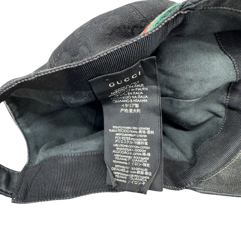 Men's GG Supreme Web Cap Black Size S