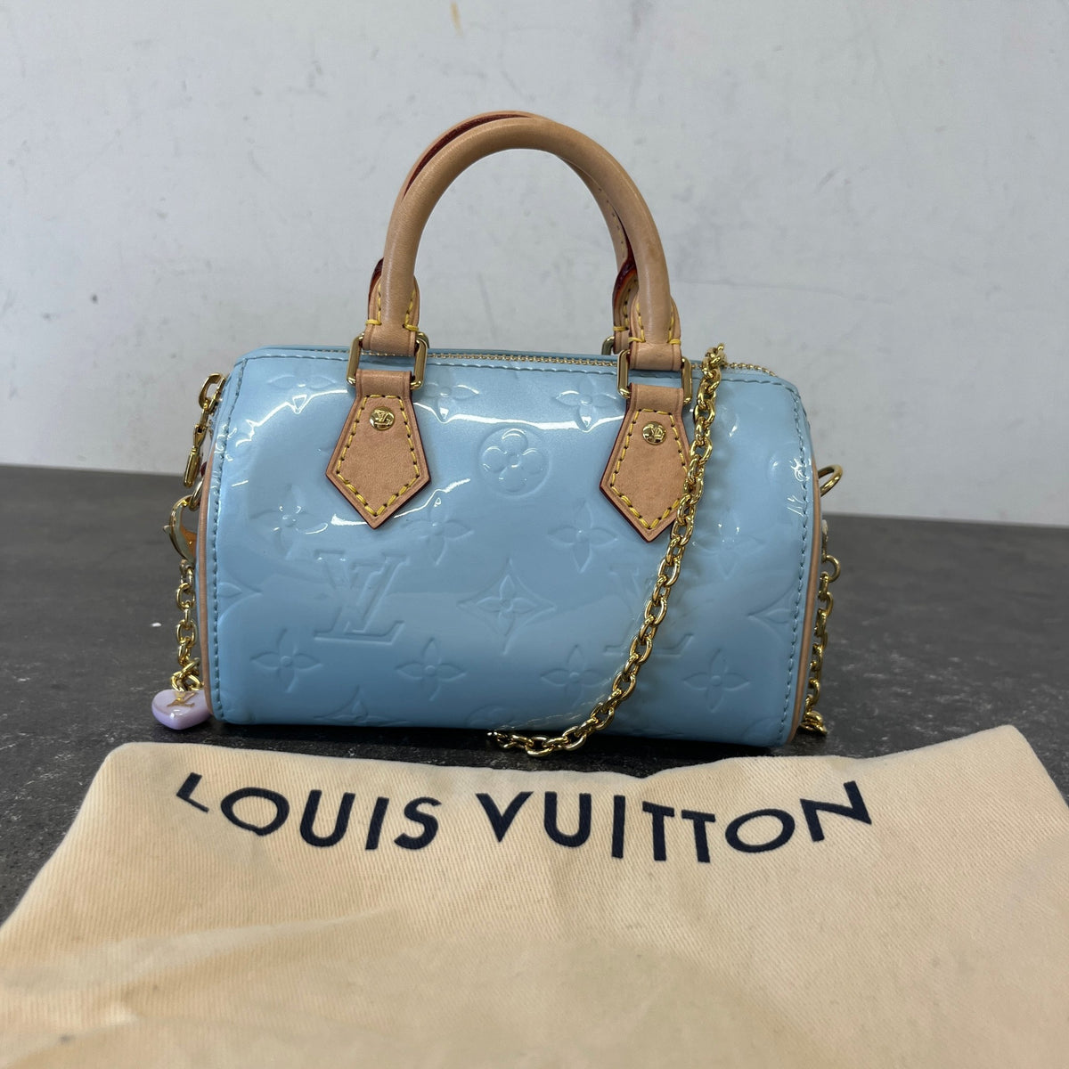 Women's Monogram Nano Speedy Sky Handbag Blue - Photo 16