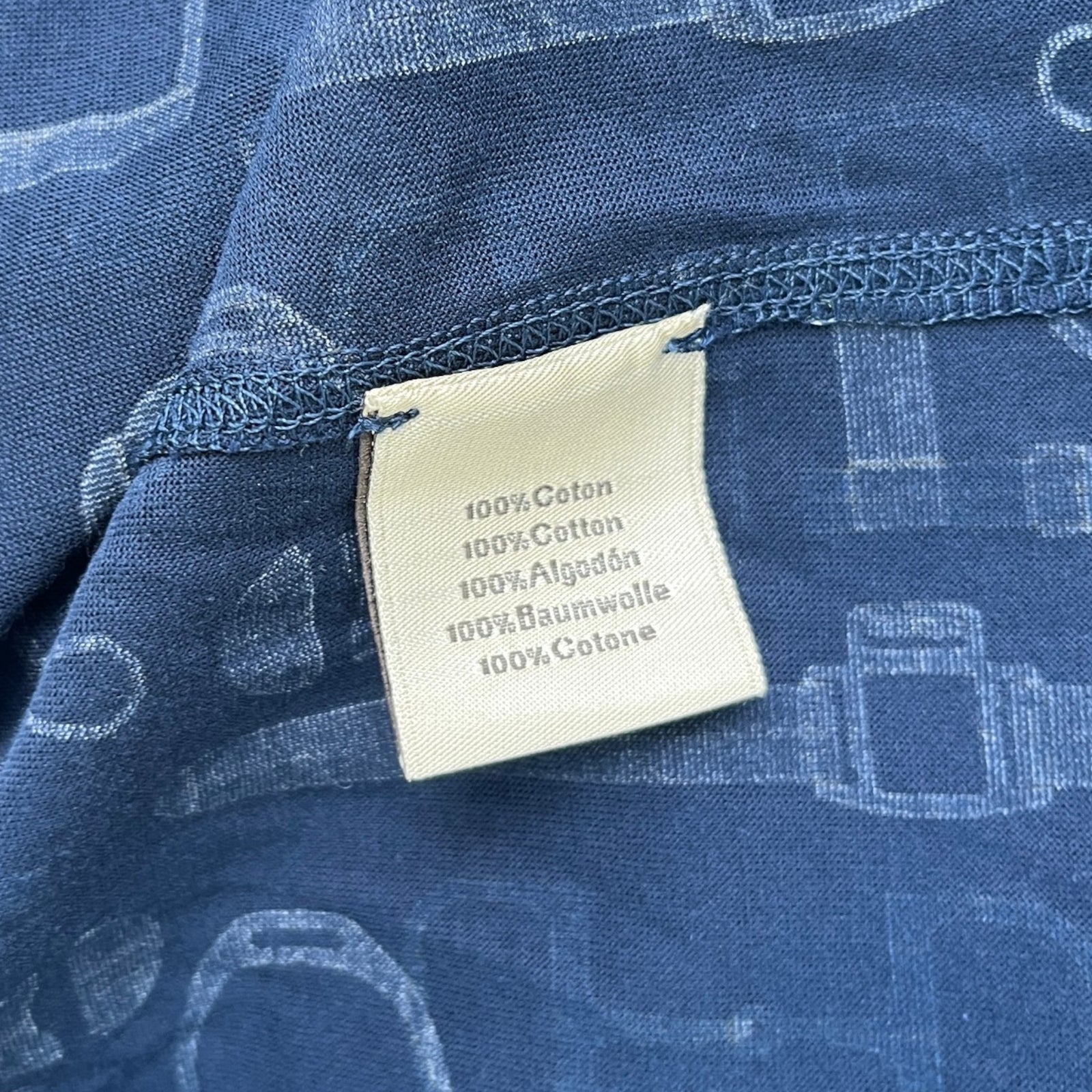 Men's Labyrinthe Equestre T-Shirt Blue Size M - Photo 6