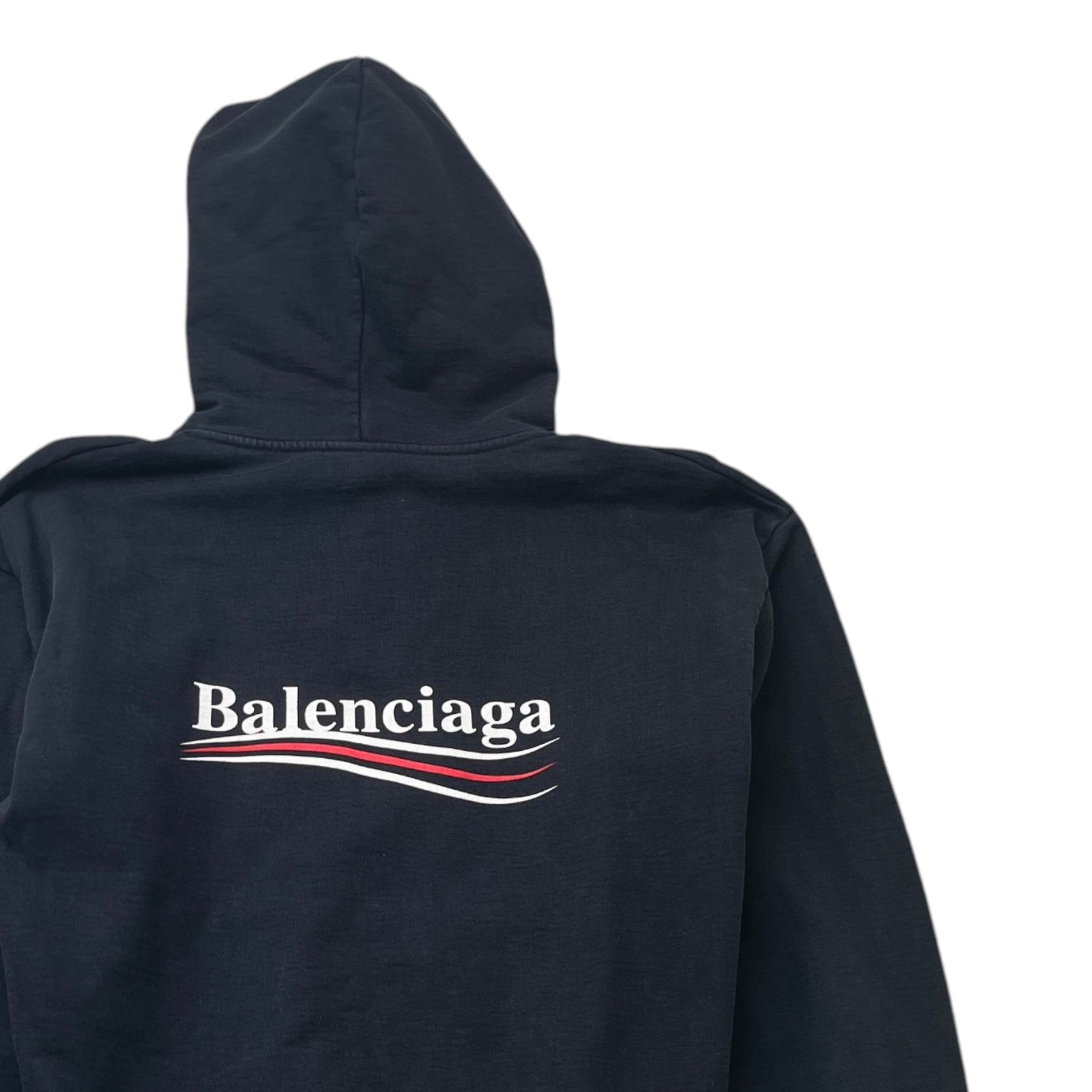 Men's Political Logo Hoodie Black Size L - Photo 4