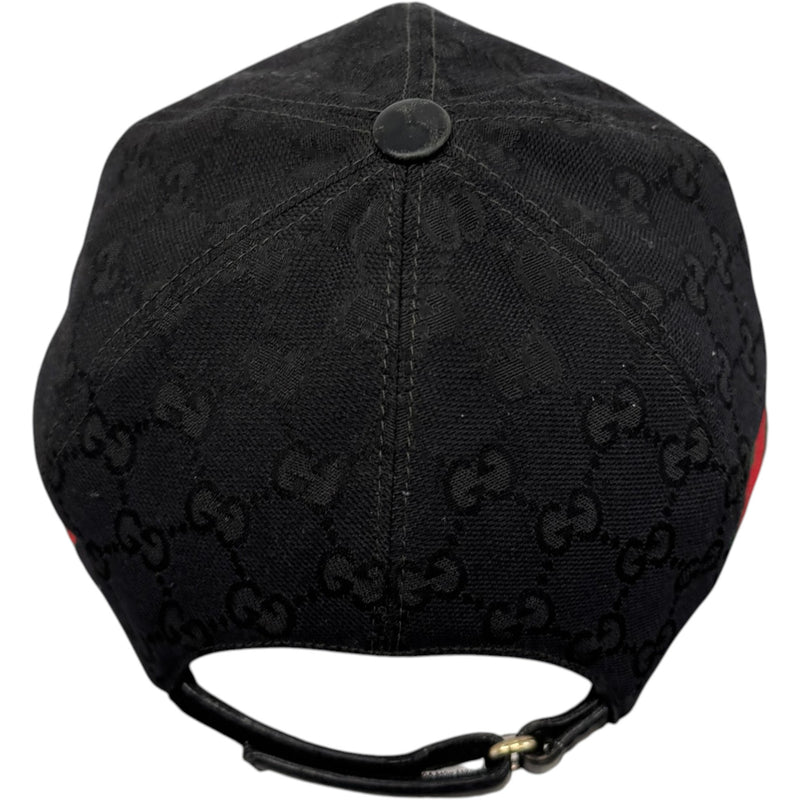 Men's GG Supreme Web Cap Black Size S