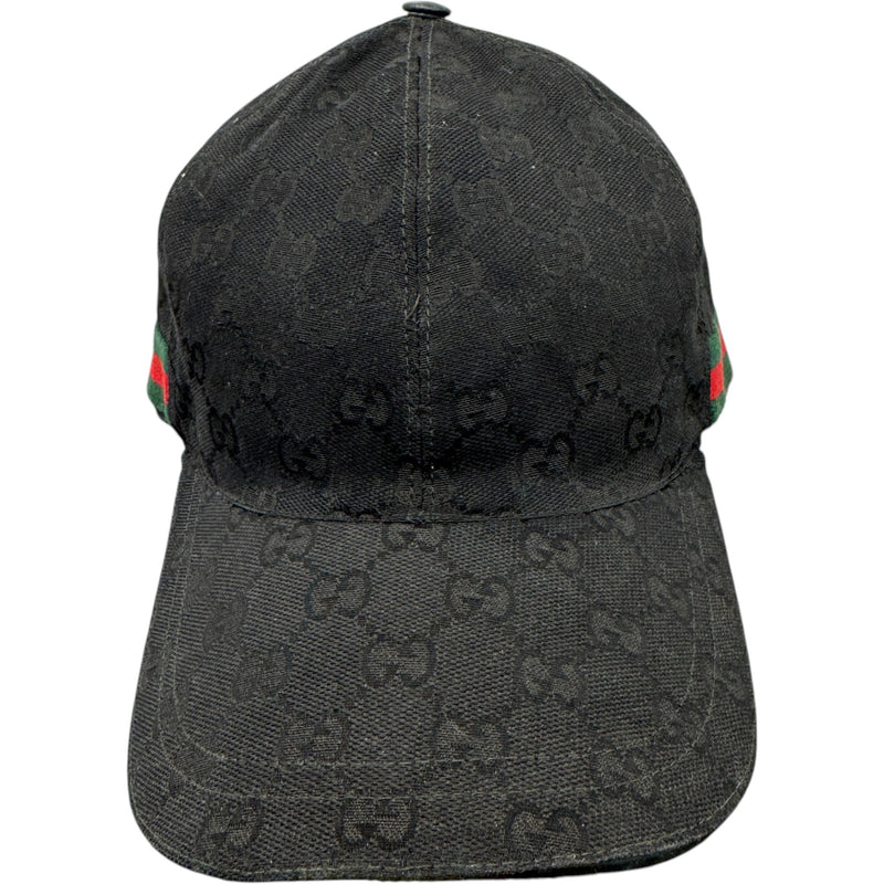Men's GG Supreme Web Cap Black Size S
