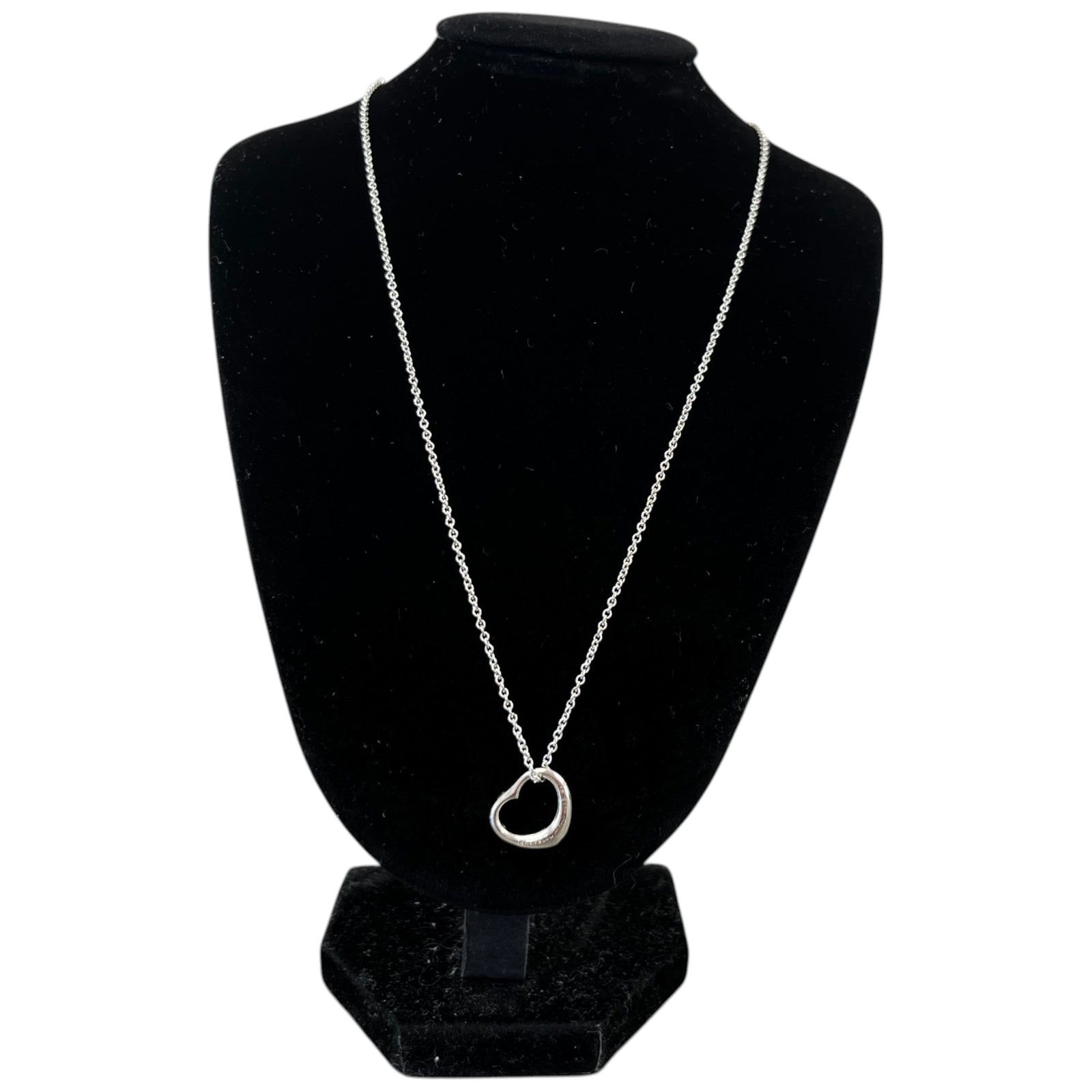 Women's Elsa Peretti Open Heart Necklace Silver - Photo 3