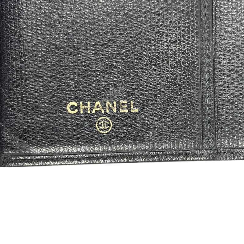 Women's Vintage Coco Button Wallet Black