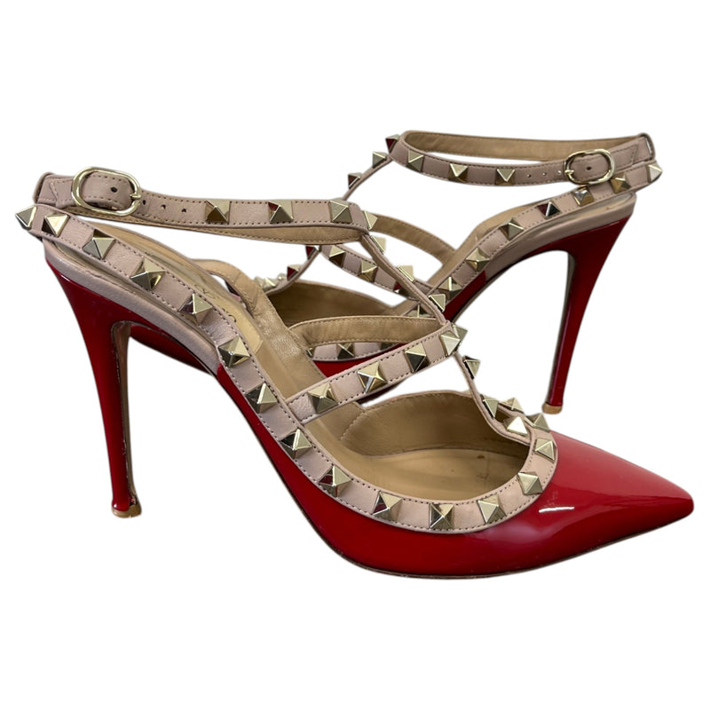 Women's Rockstud 100 Heels Red Size UK 5.5 / EU 38.5