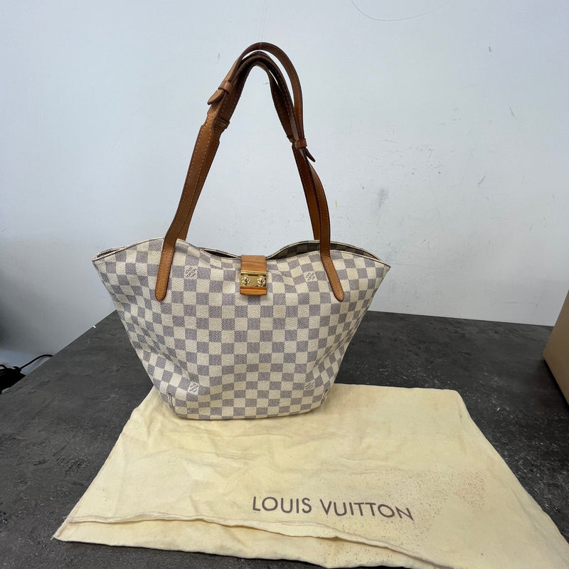 Women's Damier Azur Salina PM Handbag White