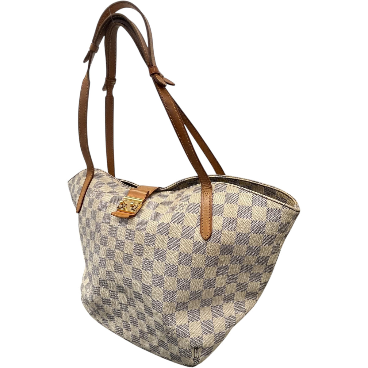 Women's Damier Azur Salina PM Handbag White - Photo 3