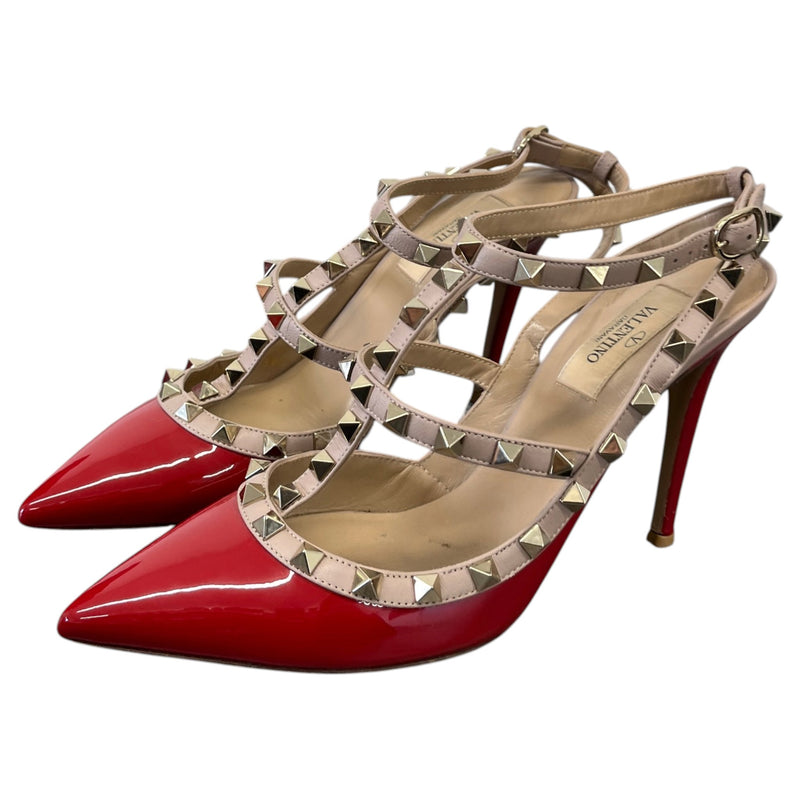 Women's Rockstud 100 Heels Red Size UK 5.5 / EU 38.5