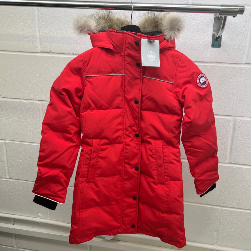 Girl's Juniors Juniper Parka Down Jacket Red Size 10 years