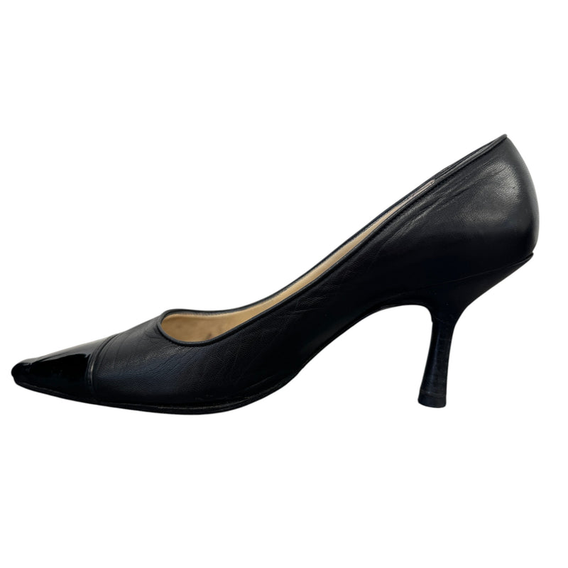 Women's Pointed Kitten Heels Black Size EU 37.5 / UK 4.5