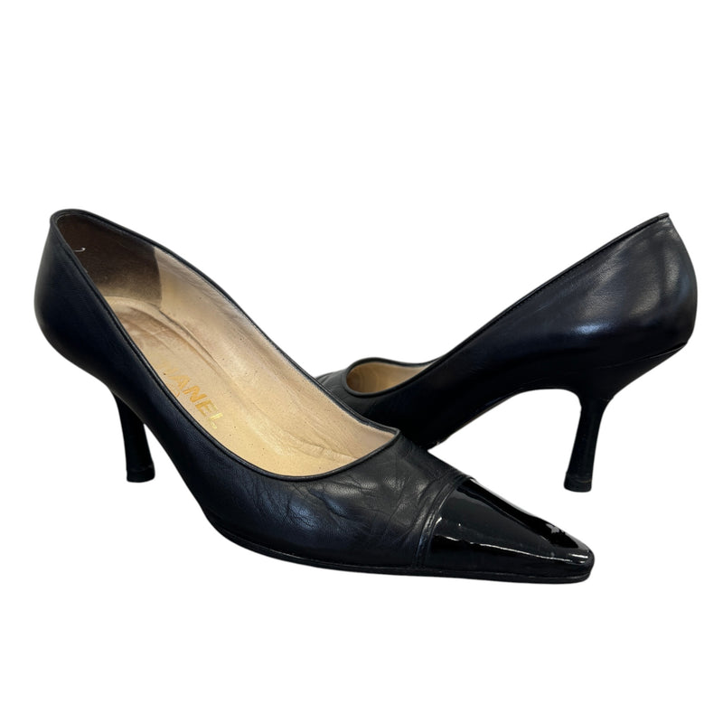 Women's Pointed Kitten Heels Black Size EU 37.5 / UK 4.5