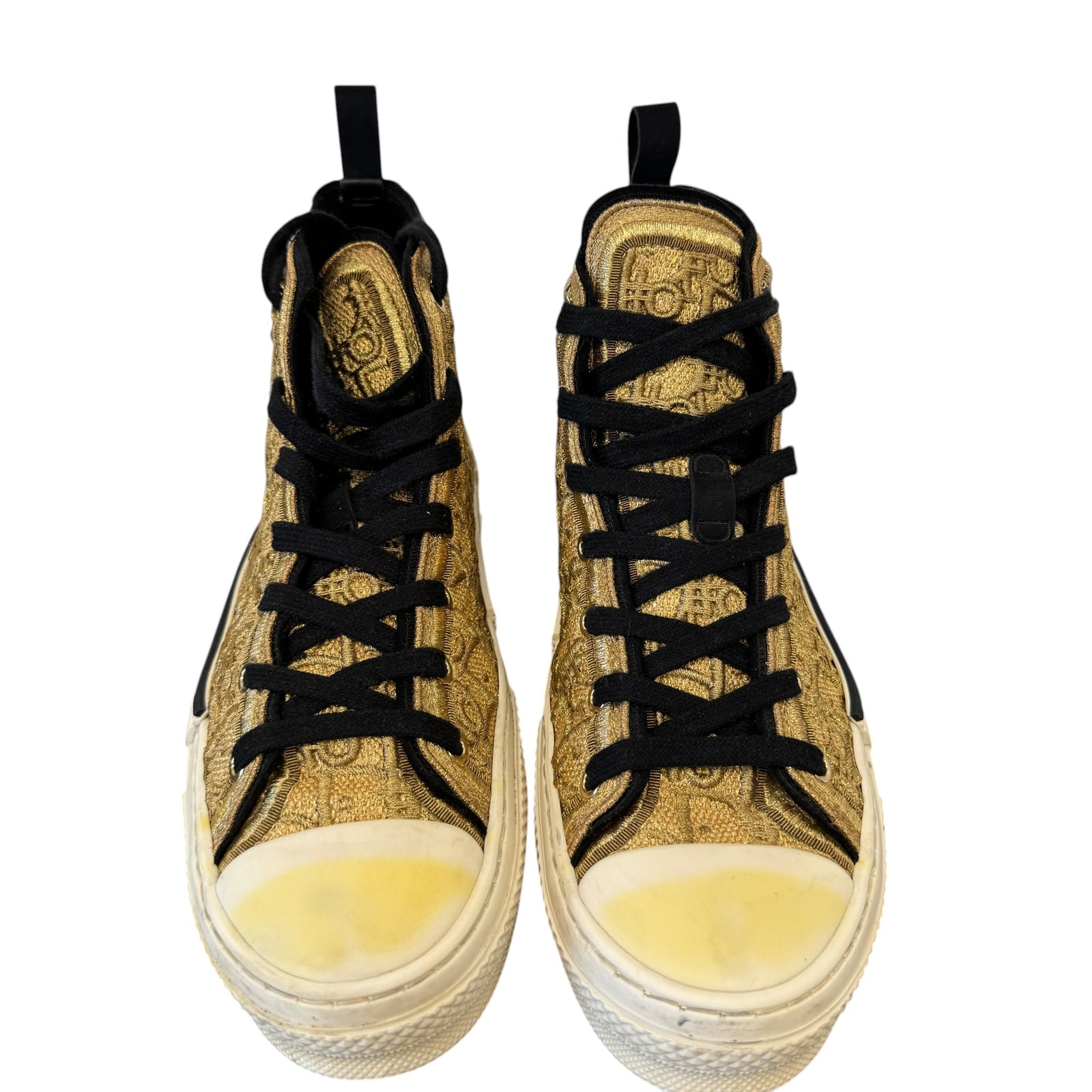 Men's B23 Oblique Cannetille High Trainers Gold Size EU 42 / UK 8 - Photo 4
