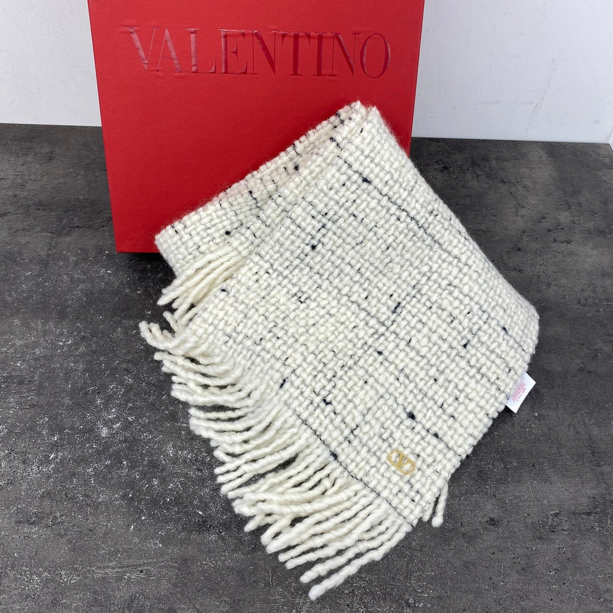 Women's Signature Wool Scarf Cream - Photo 6