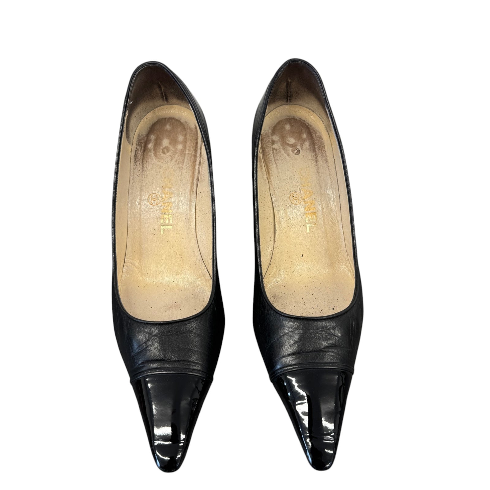 Women's Pointed Kitten Heels Black Size EU 37.5 / UK 4.5 - Photo 6