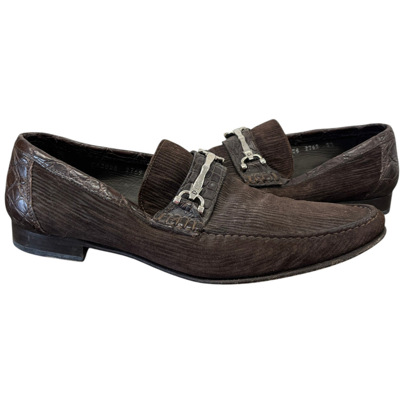 Men's Corduroy Horsebit Loafers Brown Size UK 8.5 / EU 42.5
